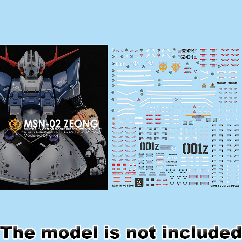 Model Kit Water Decal - Model Decals voor RG 1/144 MSN-02