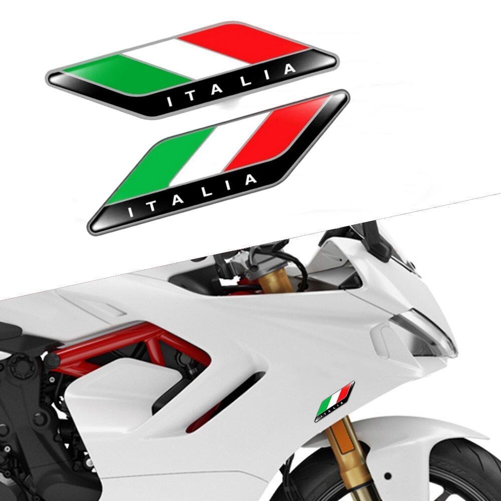 Model Kit Vespa - 2 stks/paar 3D Tricolor Vlag Embleem