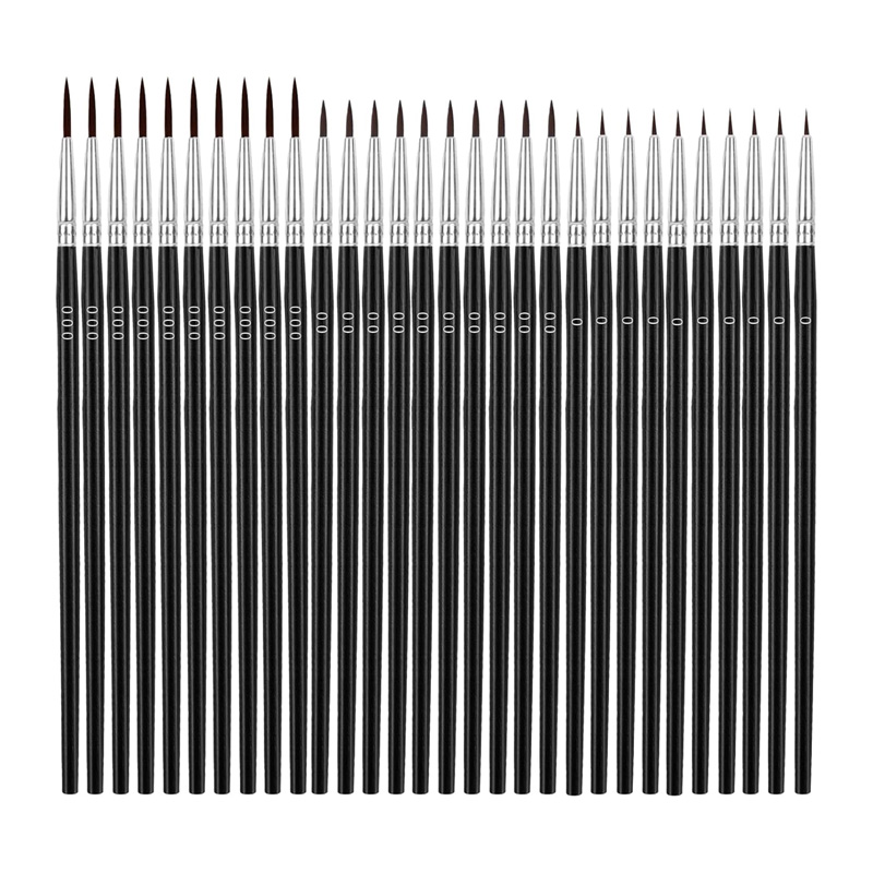 Model Kit Acrylic Paint - 30 stuks kleine detailverfborstels fijne verfborstels