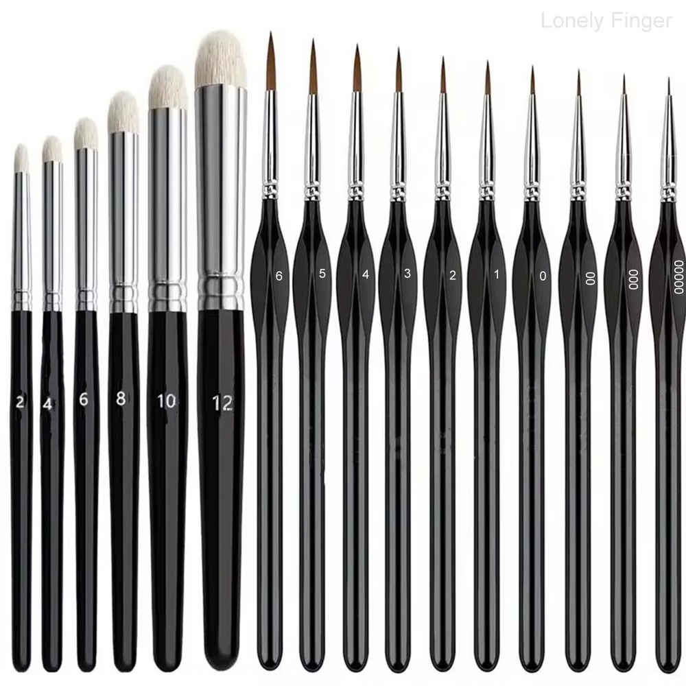 Model Kit Acrylic Paint - Penselen Set Houten Handvatten Penselen Professioneel