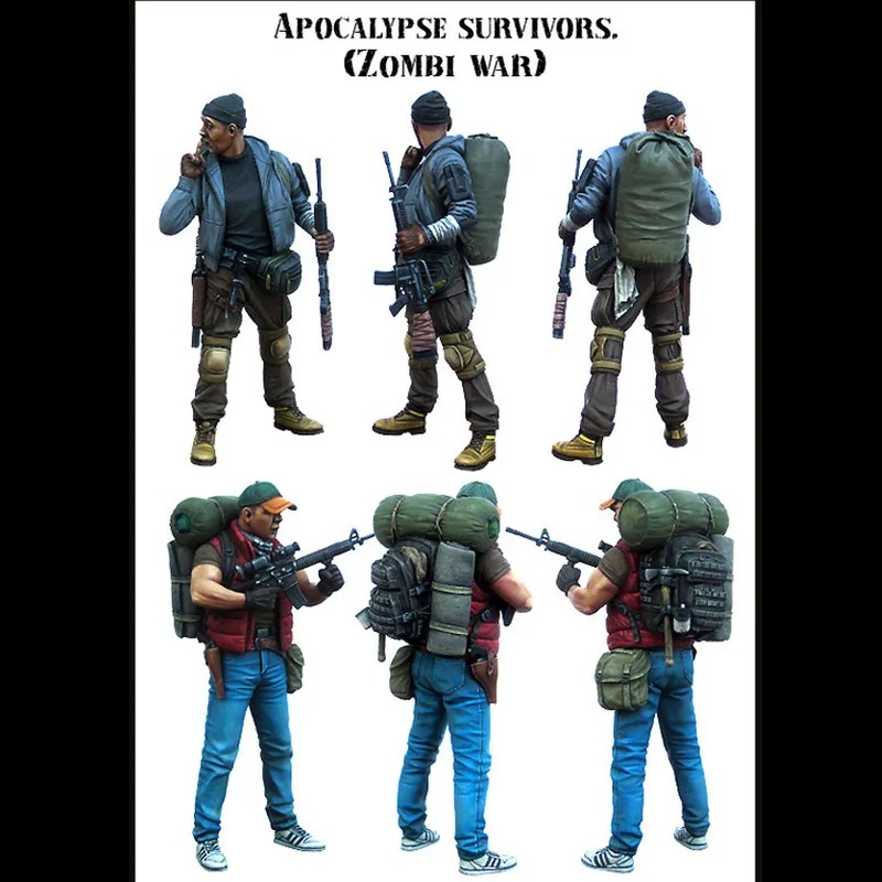 Model Kit Zombie - 1/35 Gegoten Hars Figuur Model Building