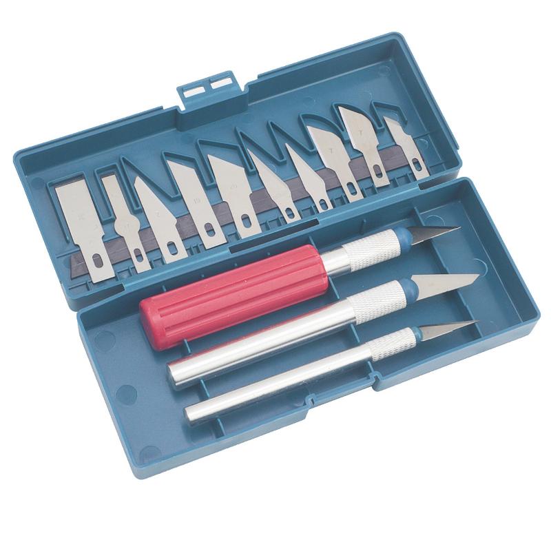 Hobby Knife Blade - 13-delige multifunctionele graveermessen set met opbergkoffer,