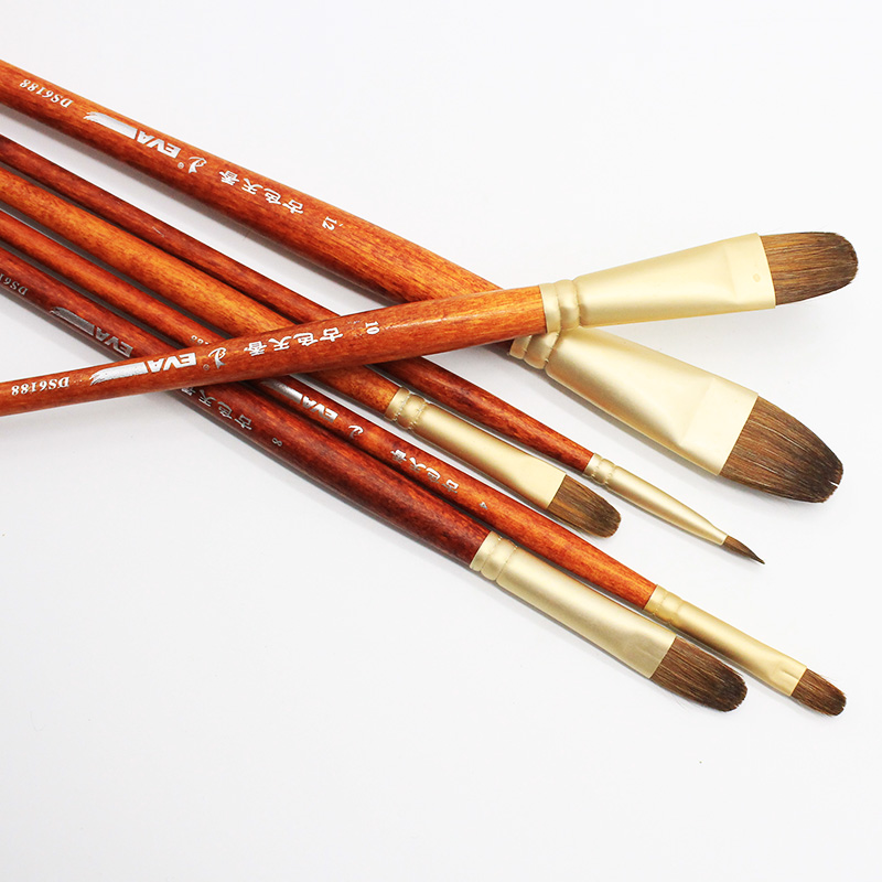 Model Kit Acrylic Paint - 6 pcs set hoogwaardige Haar Wezel