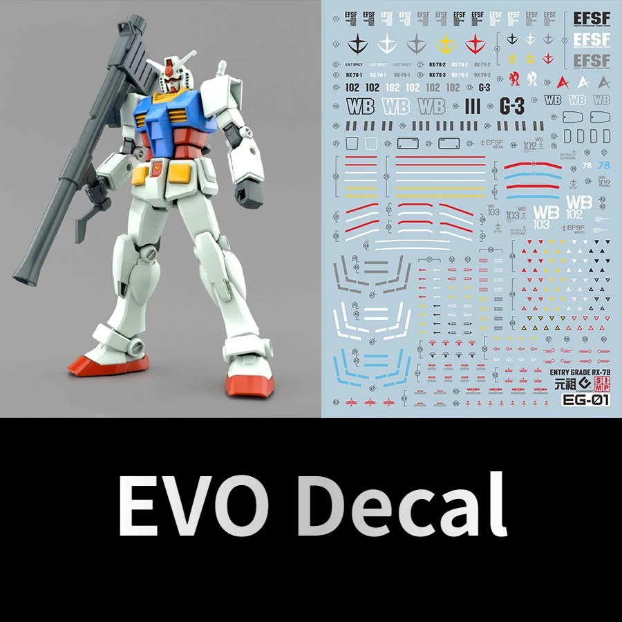 Model Kit Water Decal - EVO EG-01 Fluorescerende Water Slide Decals