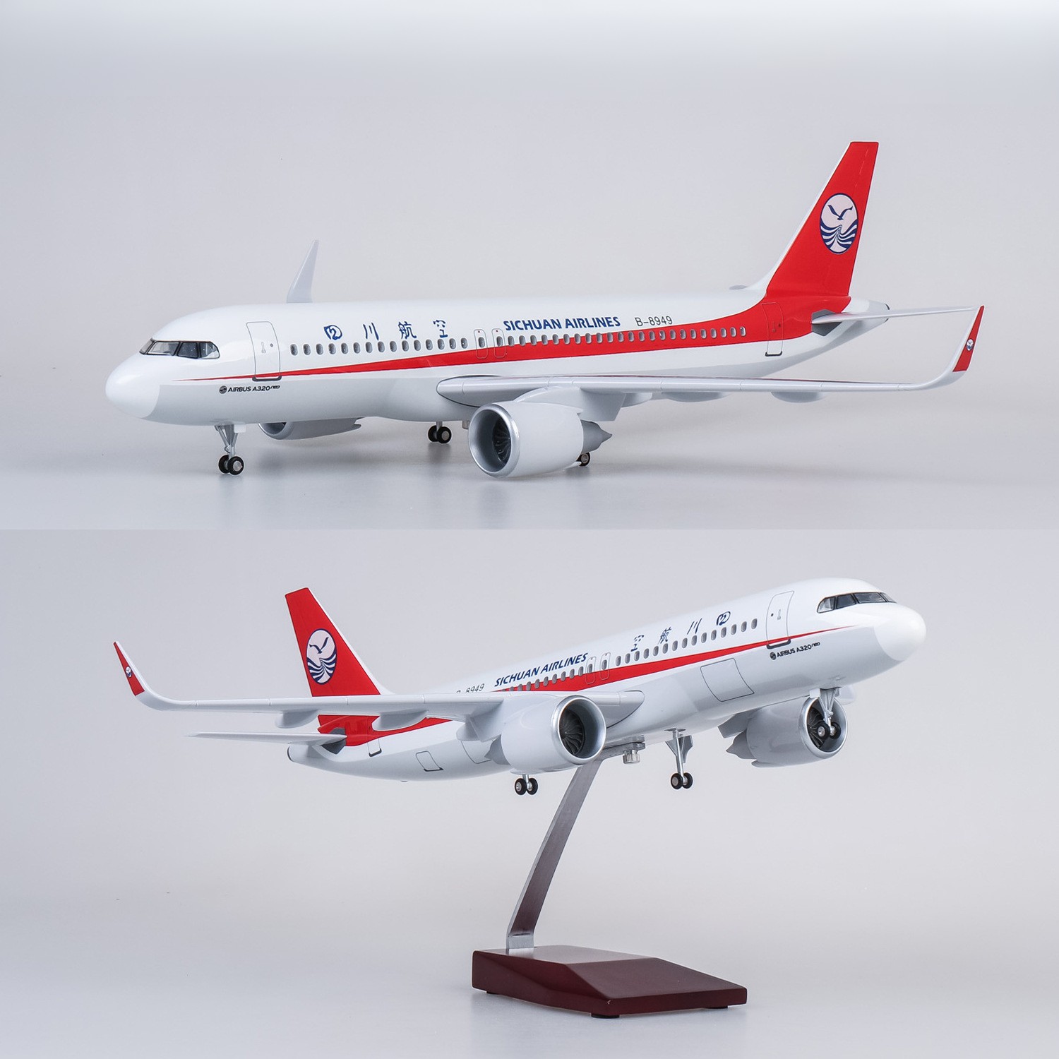 Model Kit Airplane - 47cm Grote Schaal Sichuan A320 Die-cast