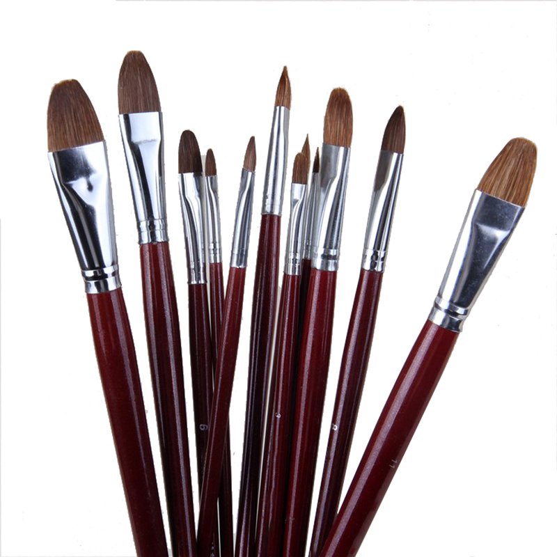 Model Kit Acrylic Paint - 6 stks/set hoogwaardige Wezel Haar Olieverfschilderij