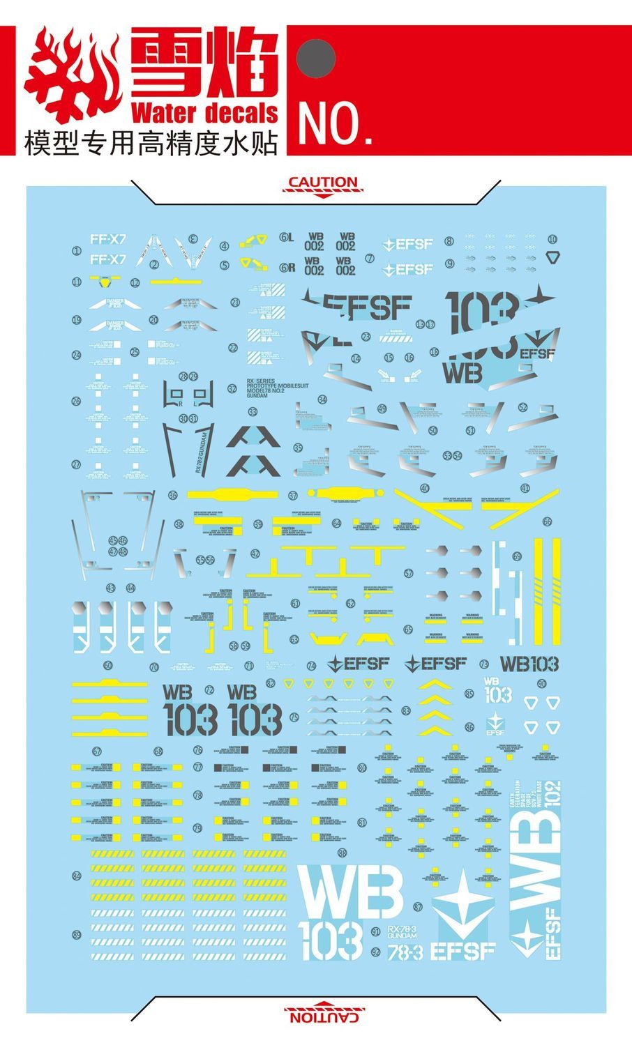 Model Decals Studio PGU RX-78- - Model Kit Water Decal recensie en prijs