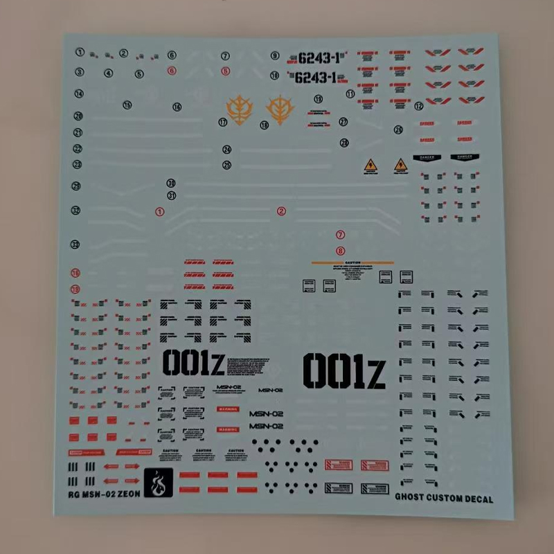 Model Decals voor RG 1/144 MSN - Model Kit Water Decal recensie en prijs