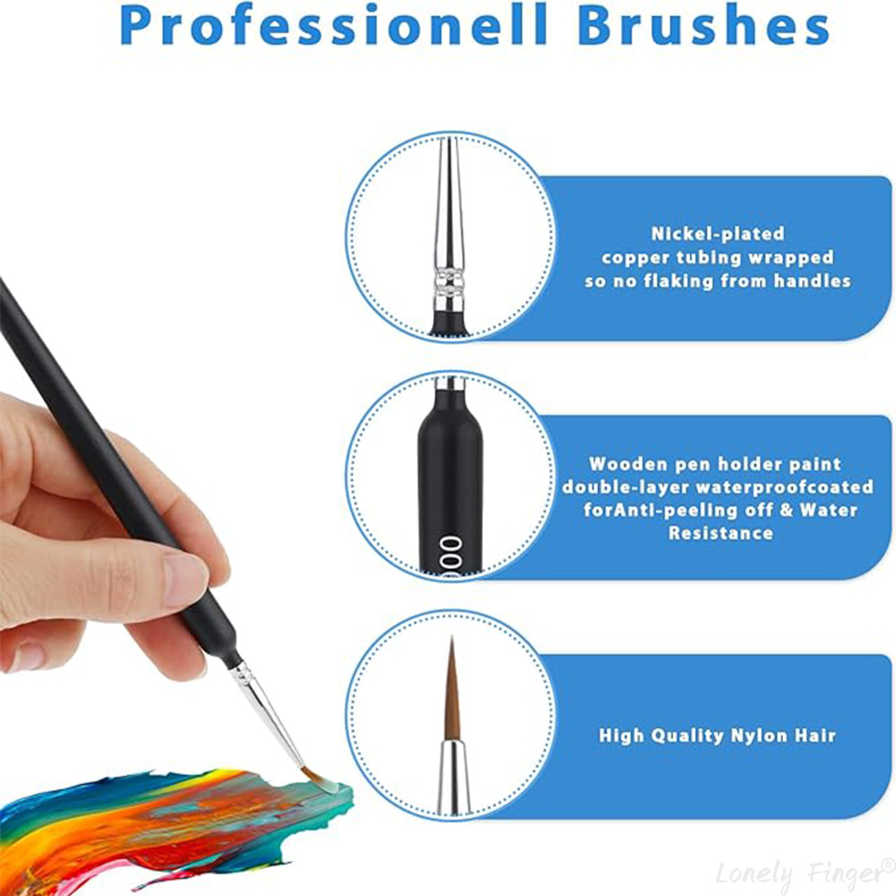 5/11-delige penselenset, kunst - Model Kit Acrylic Paint recensie en prijs
